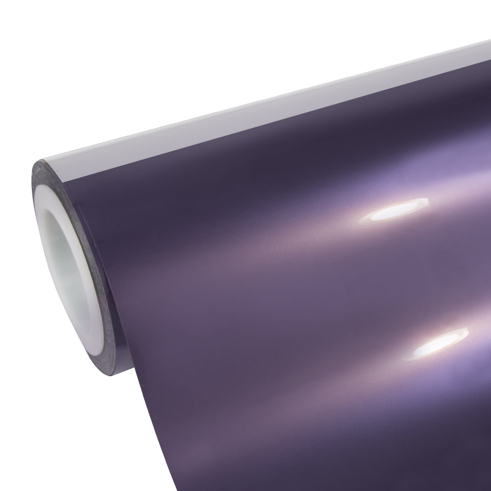 Glossy Metallic Violet Gray Vinyl Wrap - Image 6
