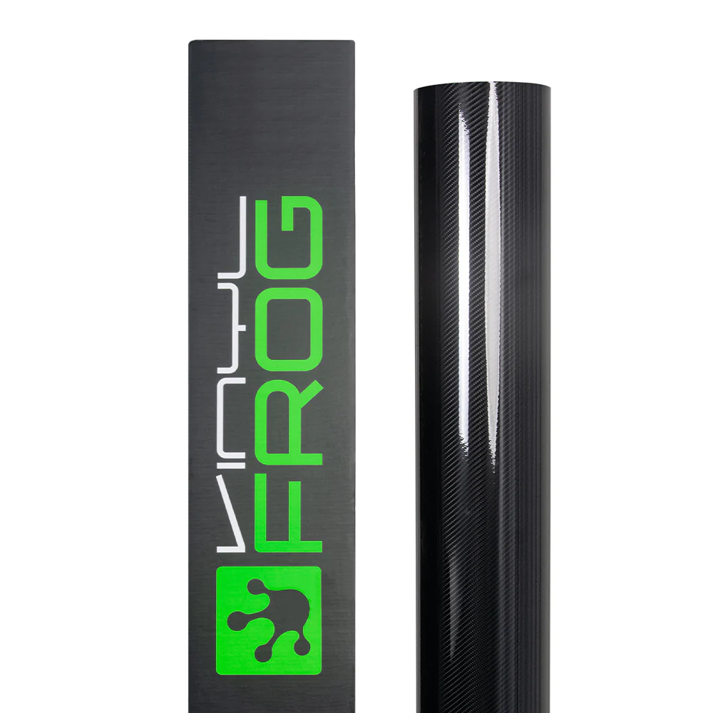 Glossy Spiral Black Carbon Fiber Vinyl Wrap - Image 9
