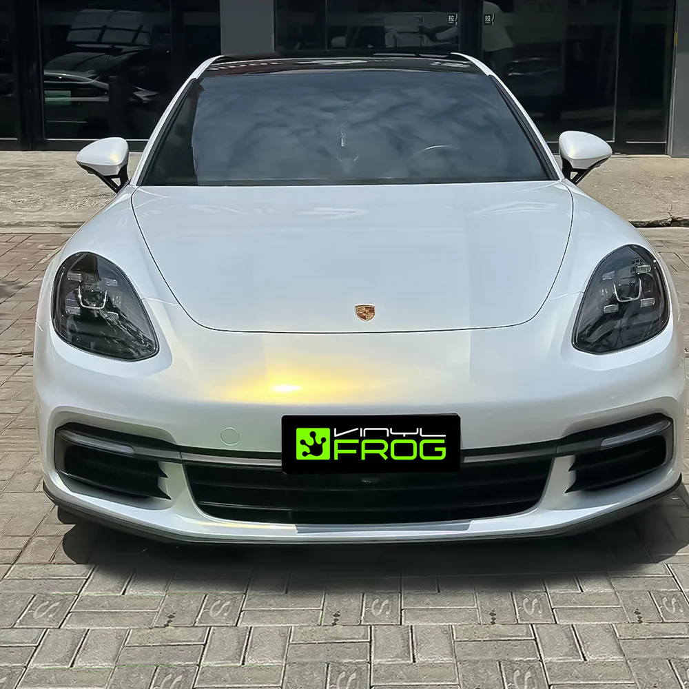 Glossy White Gold Vinyl Wrap - Image 8