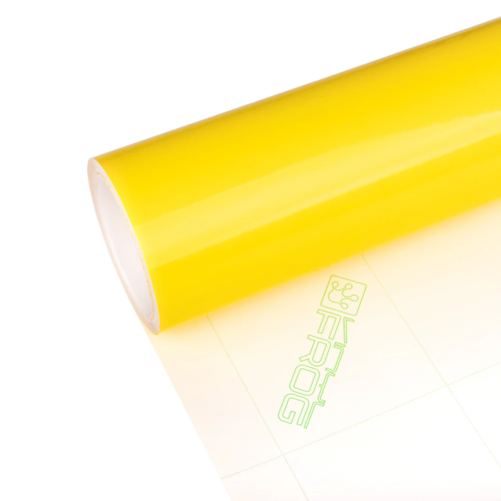 Golden Yellow Headlight Film with Air Channel Paper Liner - Image 13