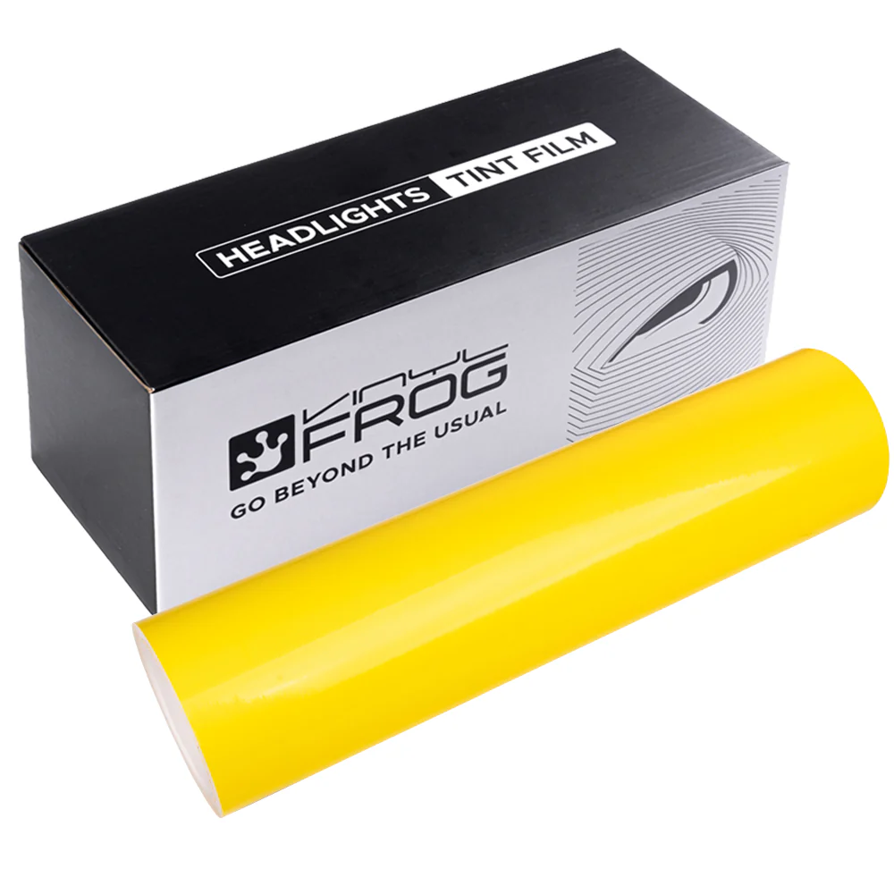 Golden Yellow Headlight Film with Air Channel Paper Liner - Image 22