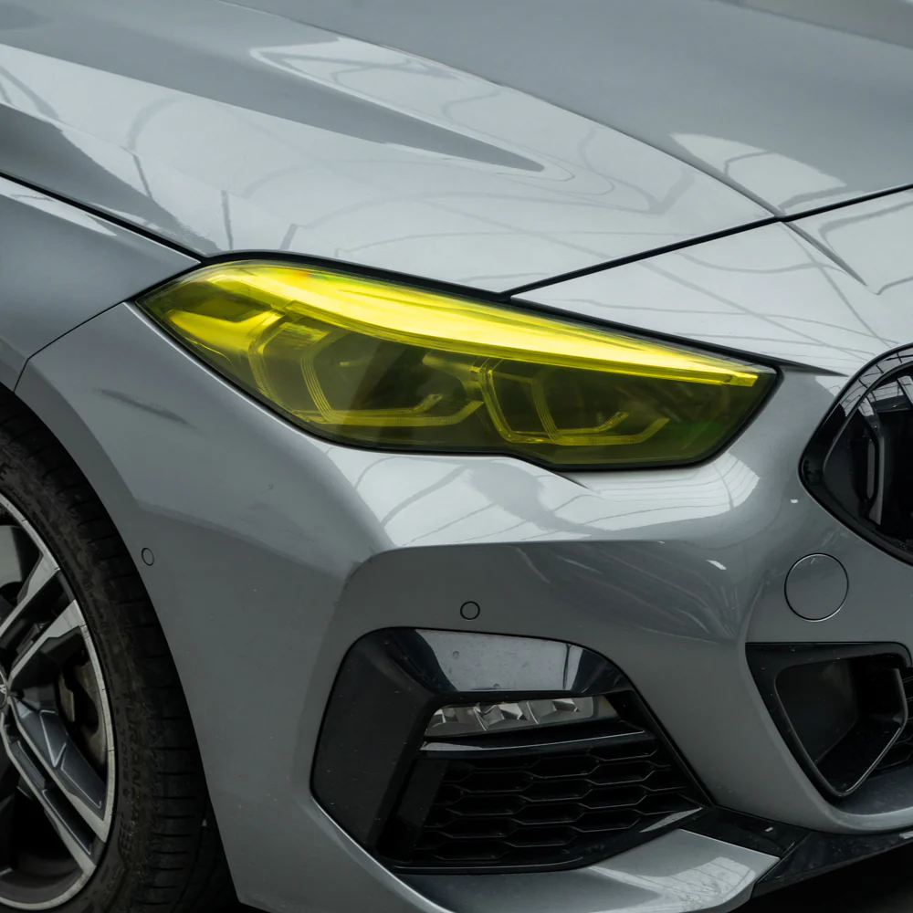 Golden Yellow Headlight Film with Air Channel Paper Liner - Image 5