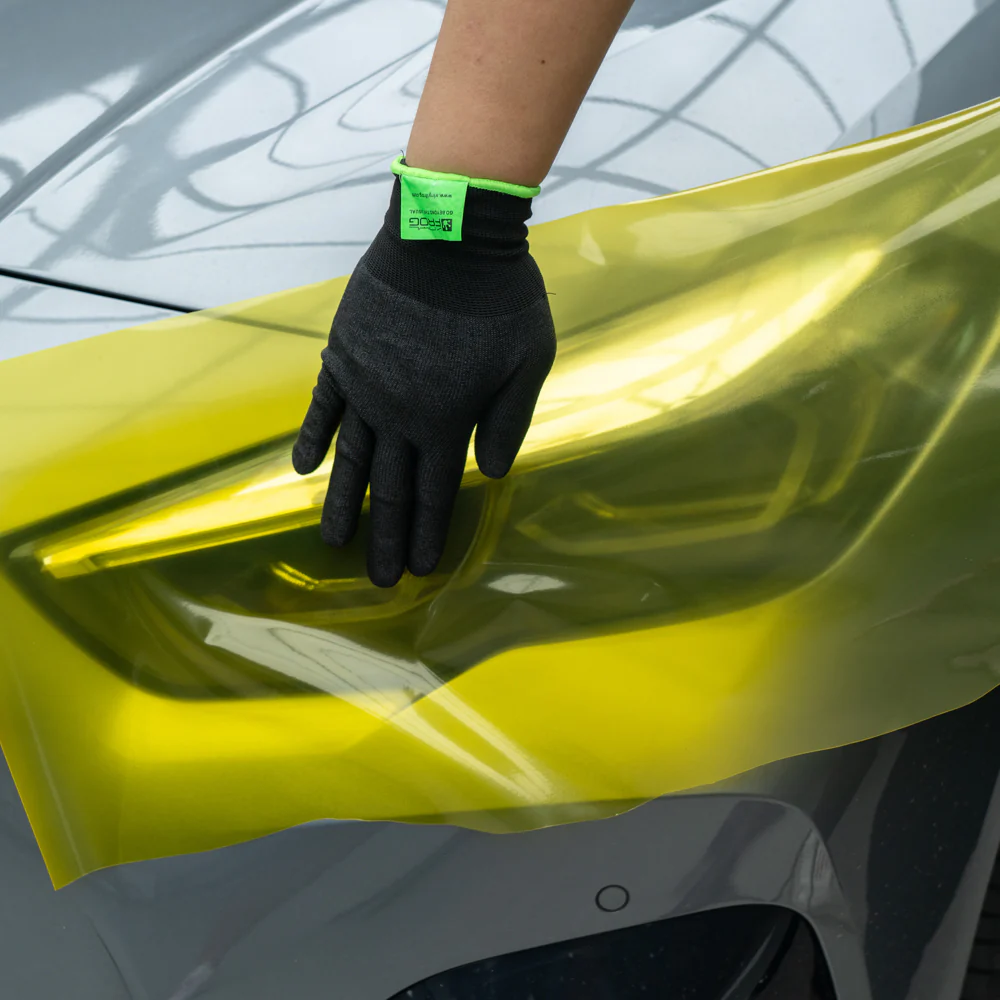 Golden Yellow Headlight Film with Air Channel Paper Liner - Image 7