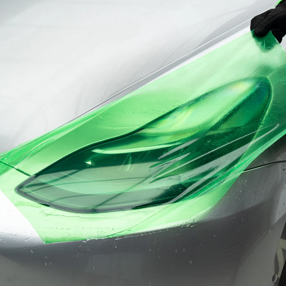 Green Headlight Film With Air Channel Paper Liner