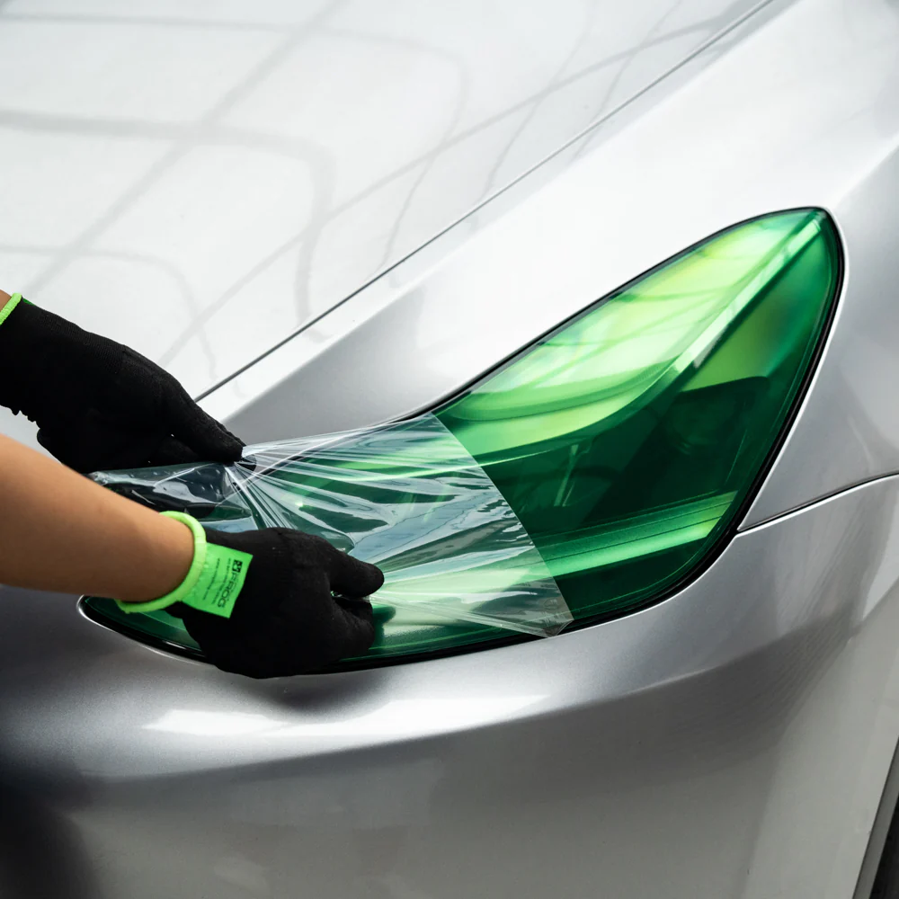 Green Headlight Film With Air Channel Paper Liner - Image 4
