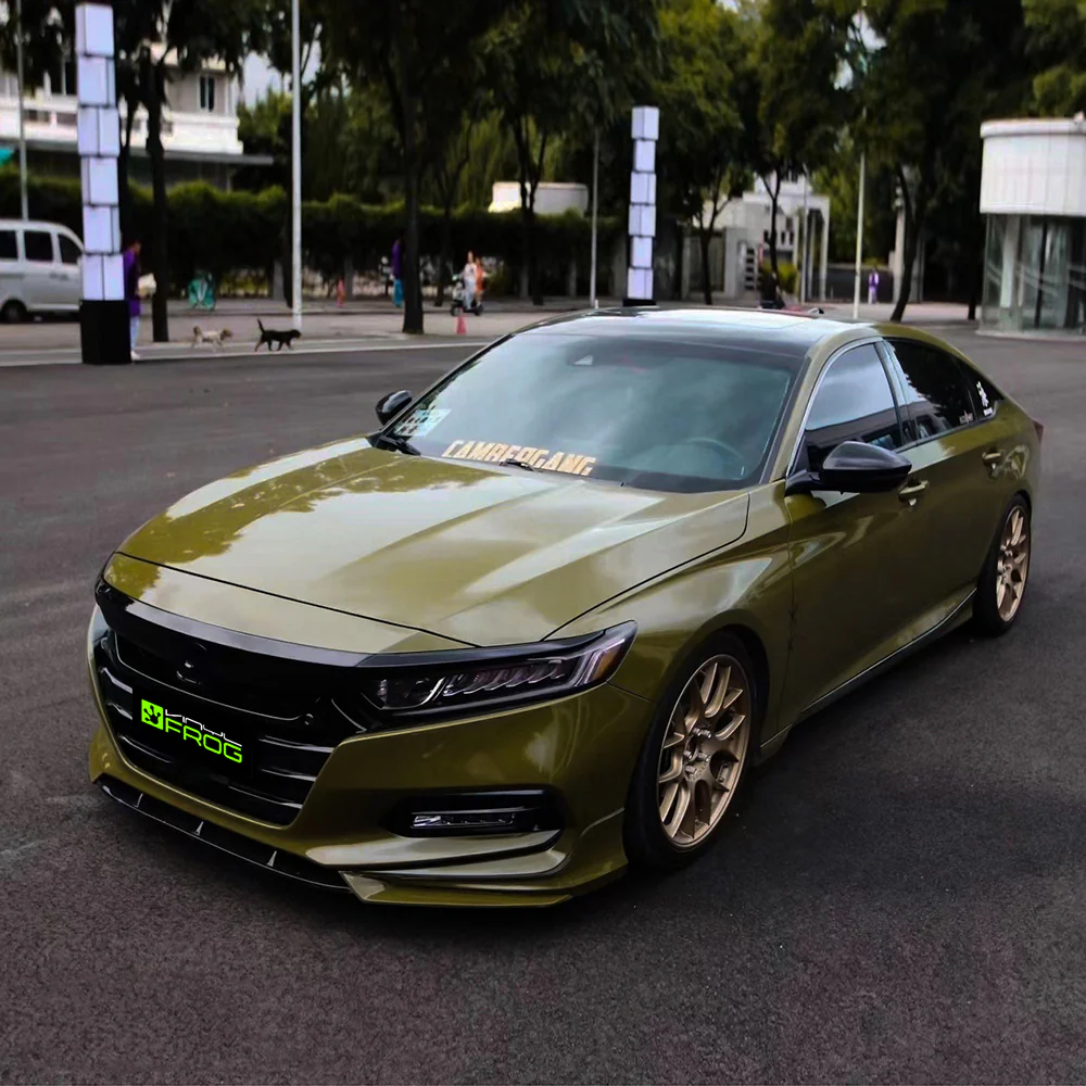 High Glossy Army Green Vinyl Wrap - Image 2