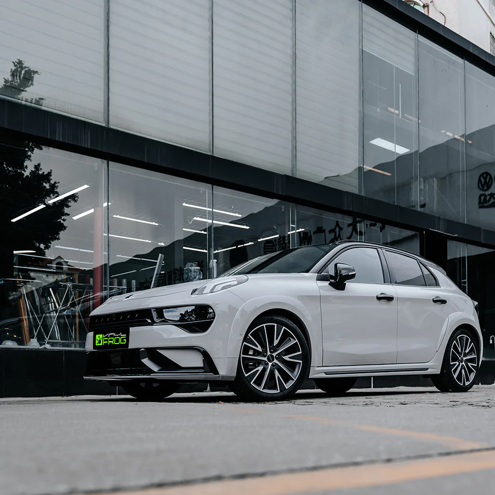 High Glossy Bright Gray Vinyl Wrap - Image 3