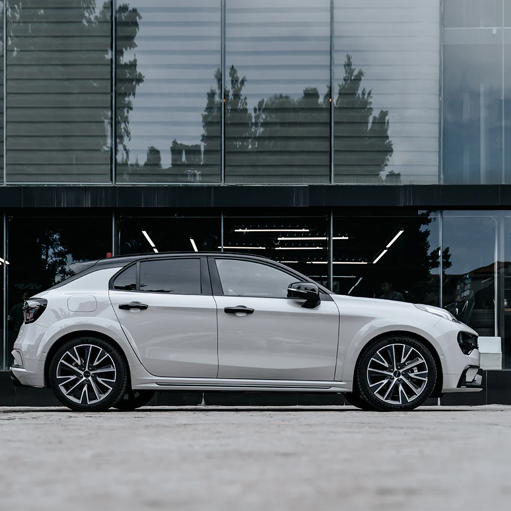 High Glossy Bright Gray Vinyl Wrap - Image 4