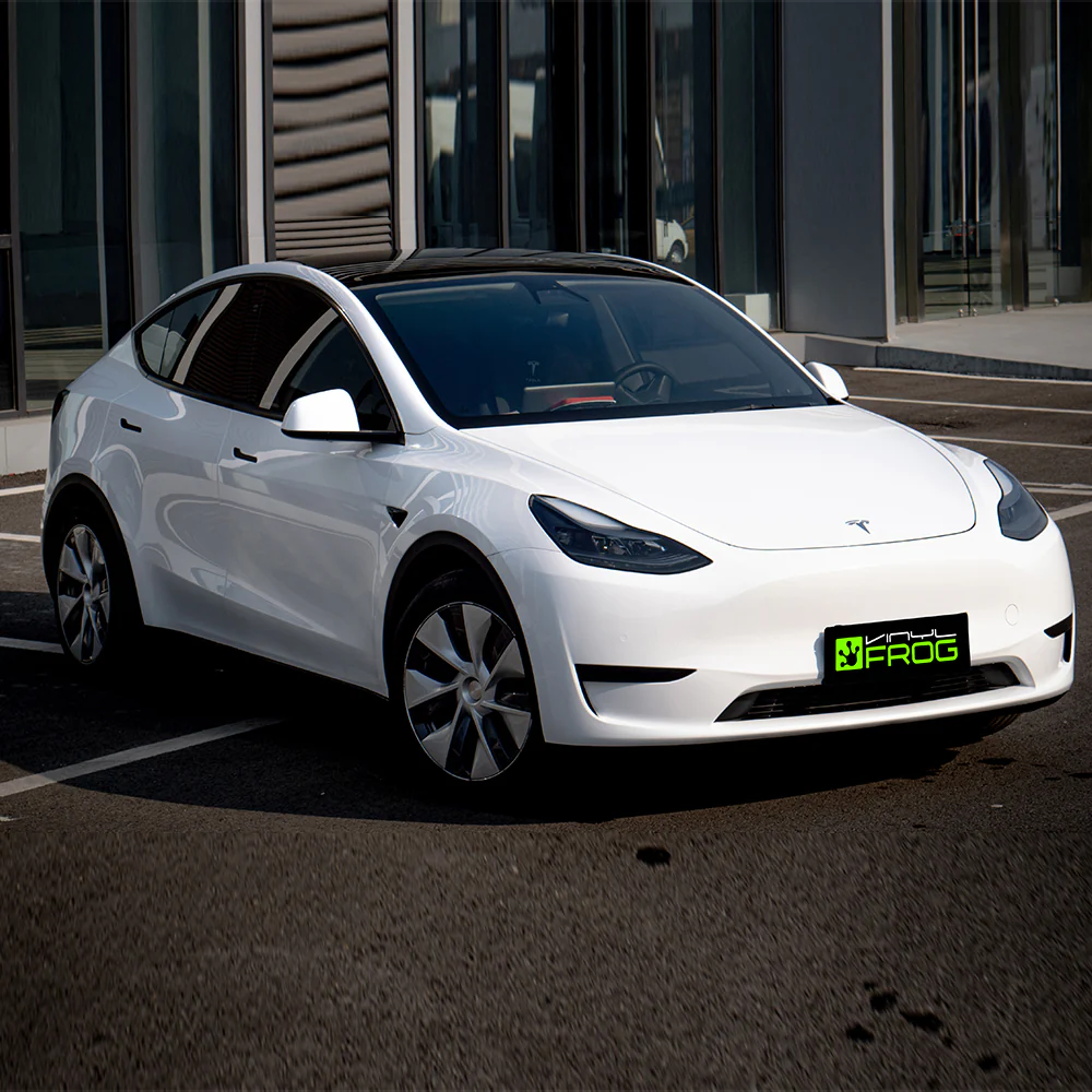 High Glossy Crystal White Vinyl Wrap - Image 5