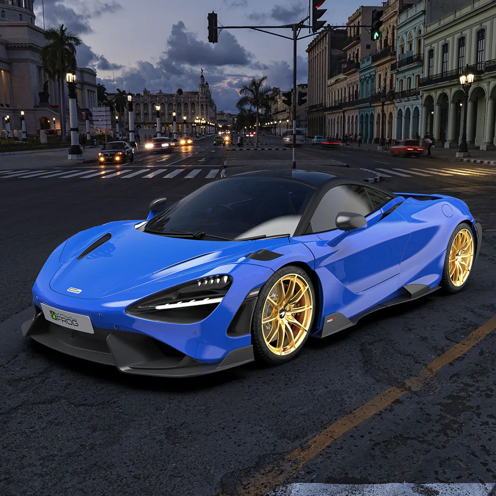 High Glossy Dodger Blue Vinyl Wrap - Image 2