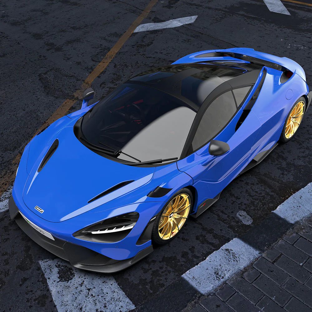 High Glossy Dodger Blue Vinyl Wrap - Image 3