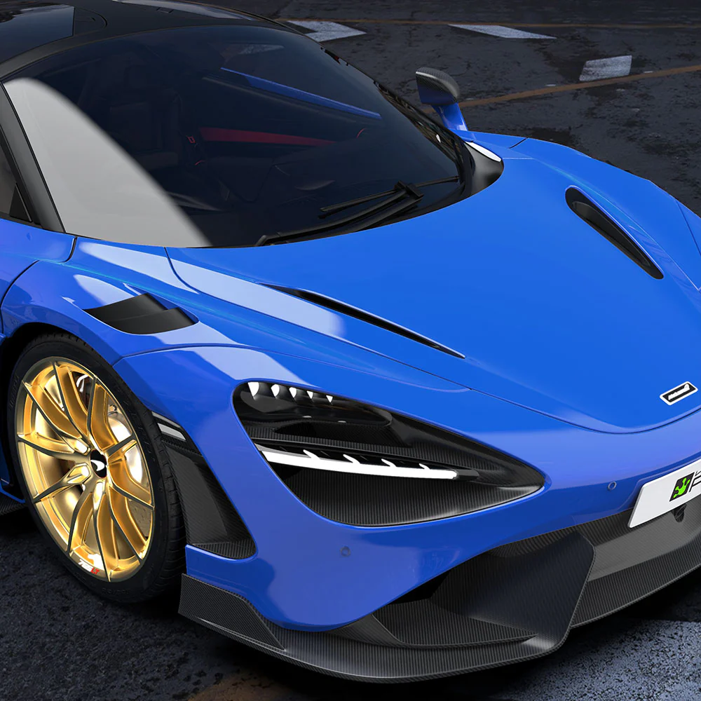 High Glossy Dodger Blue Vinyl Wrap - Image 4