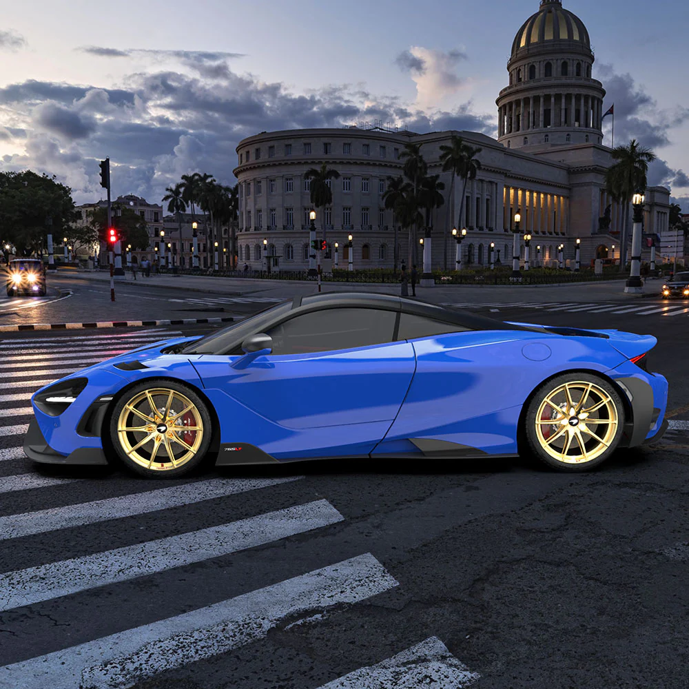 High Glossy Dodger Blue Vinyl Wrap - Image 7