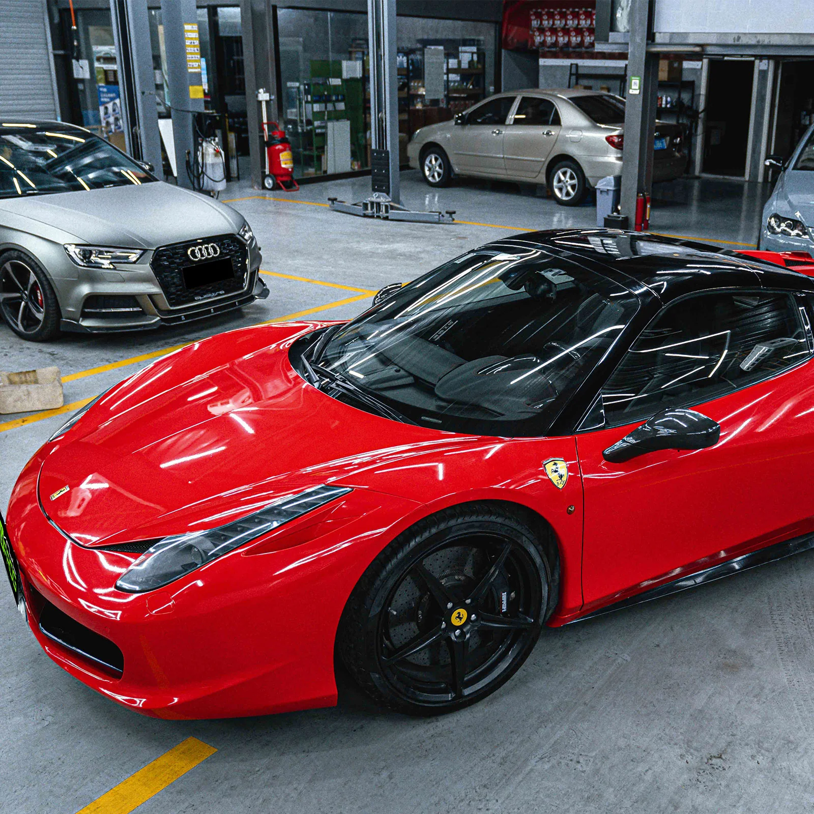High Glossy Ferrari Red Color PPF (Paint Protection Film) - Image 3