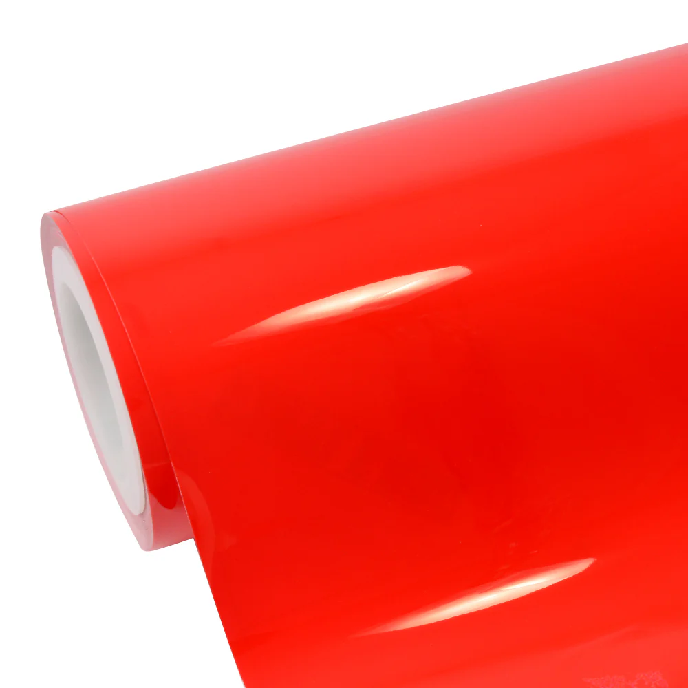 High Glossy Ferrari Red Vinyl Wrap - Image 5