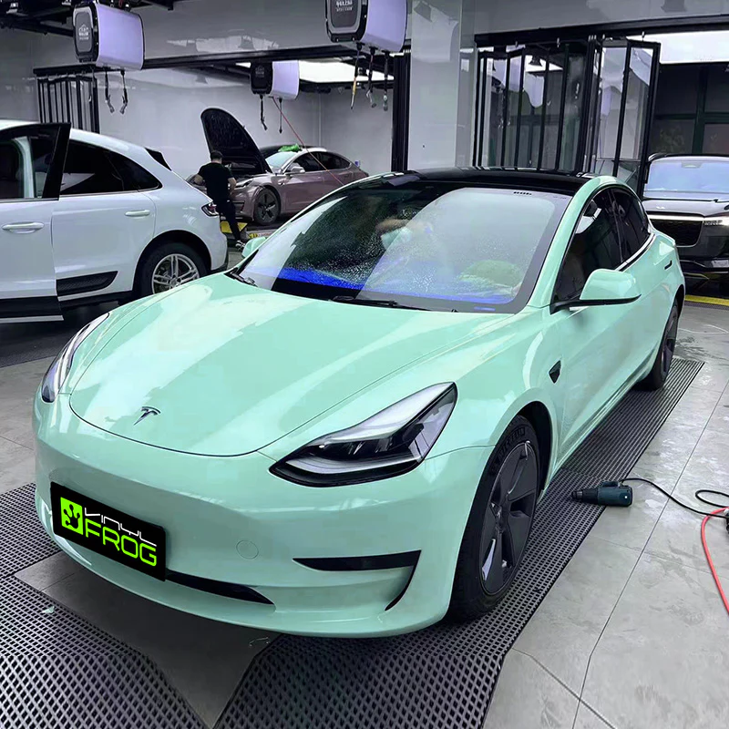 High Glossy Jamaican Aqua Vinyl Wrap - Image 2