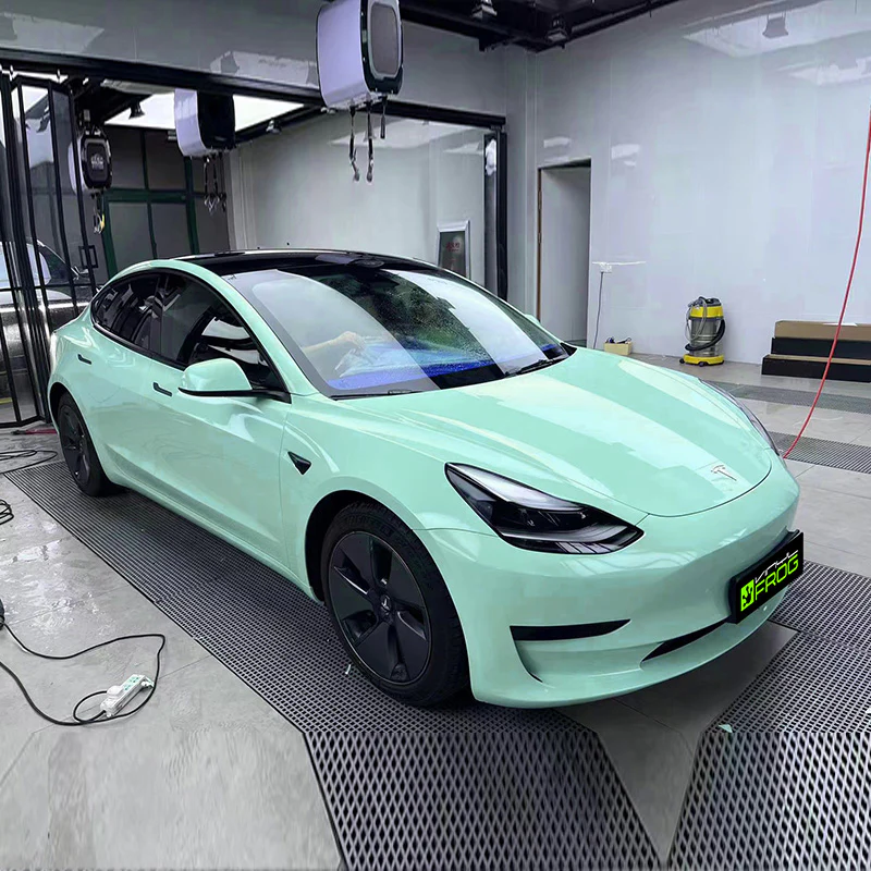 High Glossy Jamaican Aqua Vinyl Wrap - Image 3
