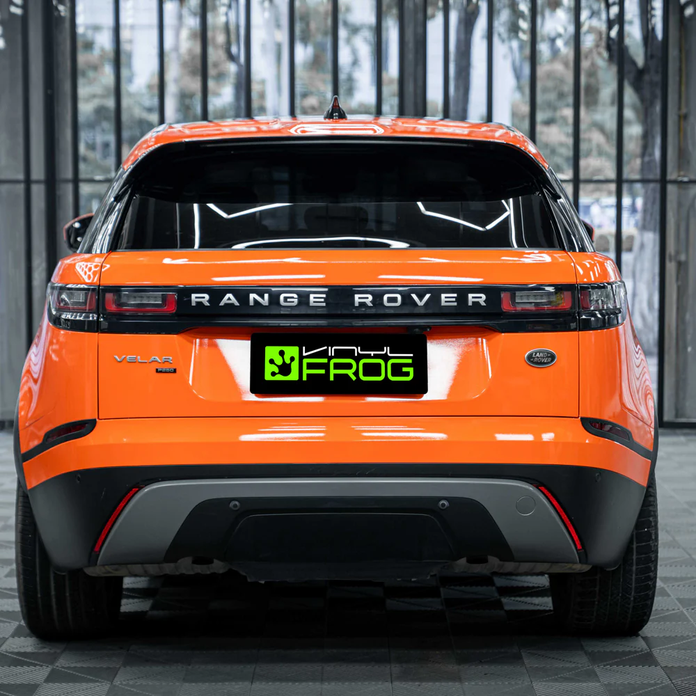 High Glossy Orange Vinyl Wrap - Image 6