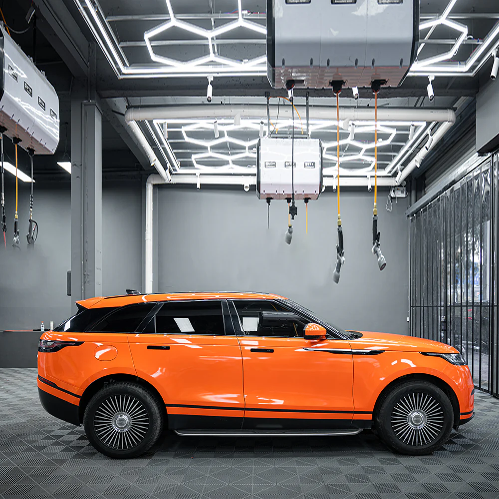 High Glossy Orange Vinyl Wrap - Image 7