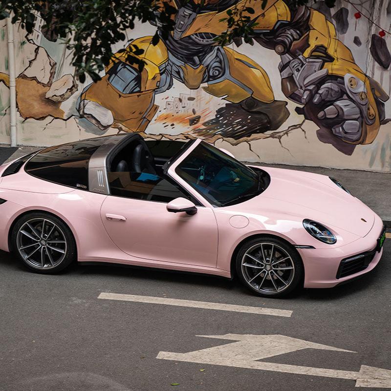 High Glossy Piggy Pink Vinyl Wrap - Image 4
