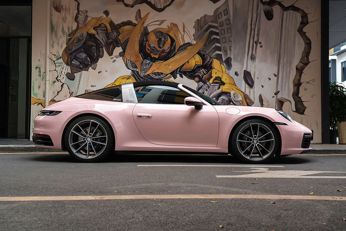 High Glossy Piggy Pink Vinyl Wrap - Image 7