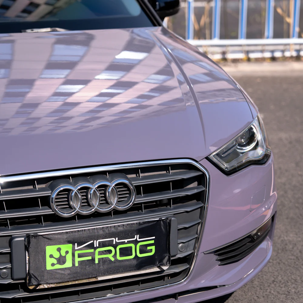 High Glossy Purplish Grey Vinyl Wrap - Image 4