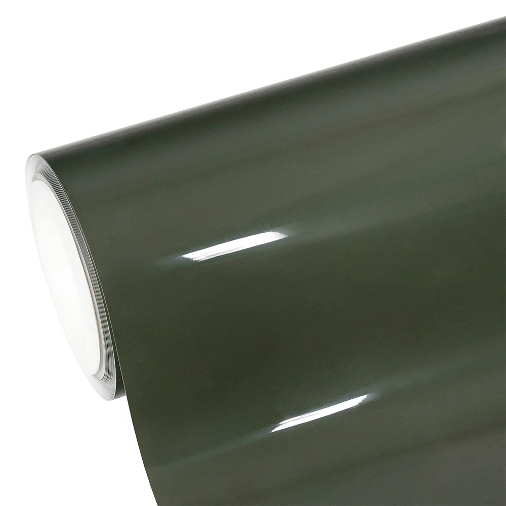 High Glossy Rifle Green Vinyl Wrap - Image 6