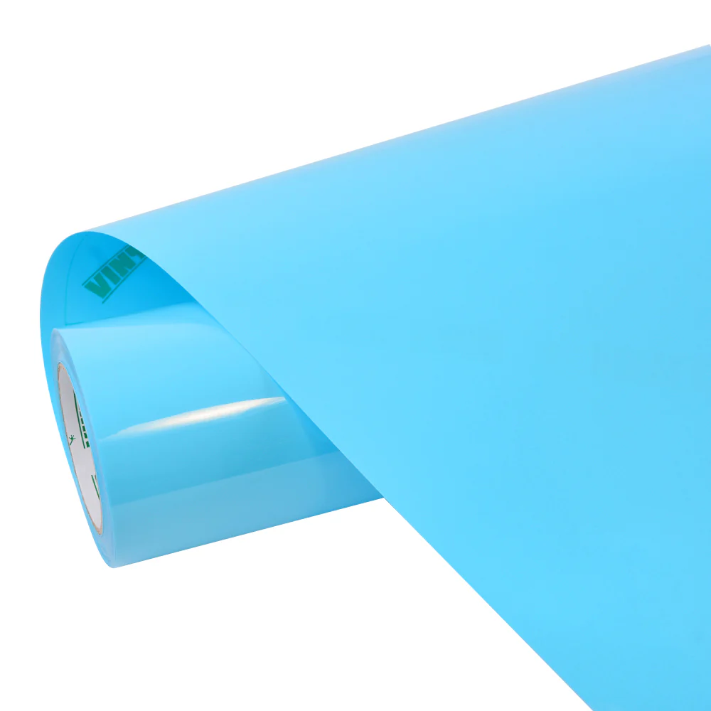 High Glossy Sky Blue Vinyl Wrap - Image 6