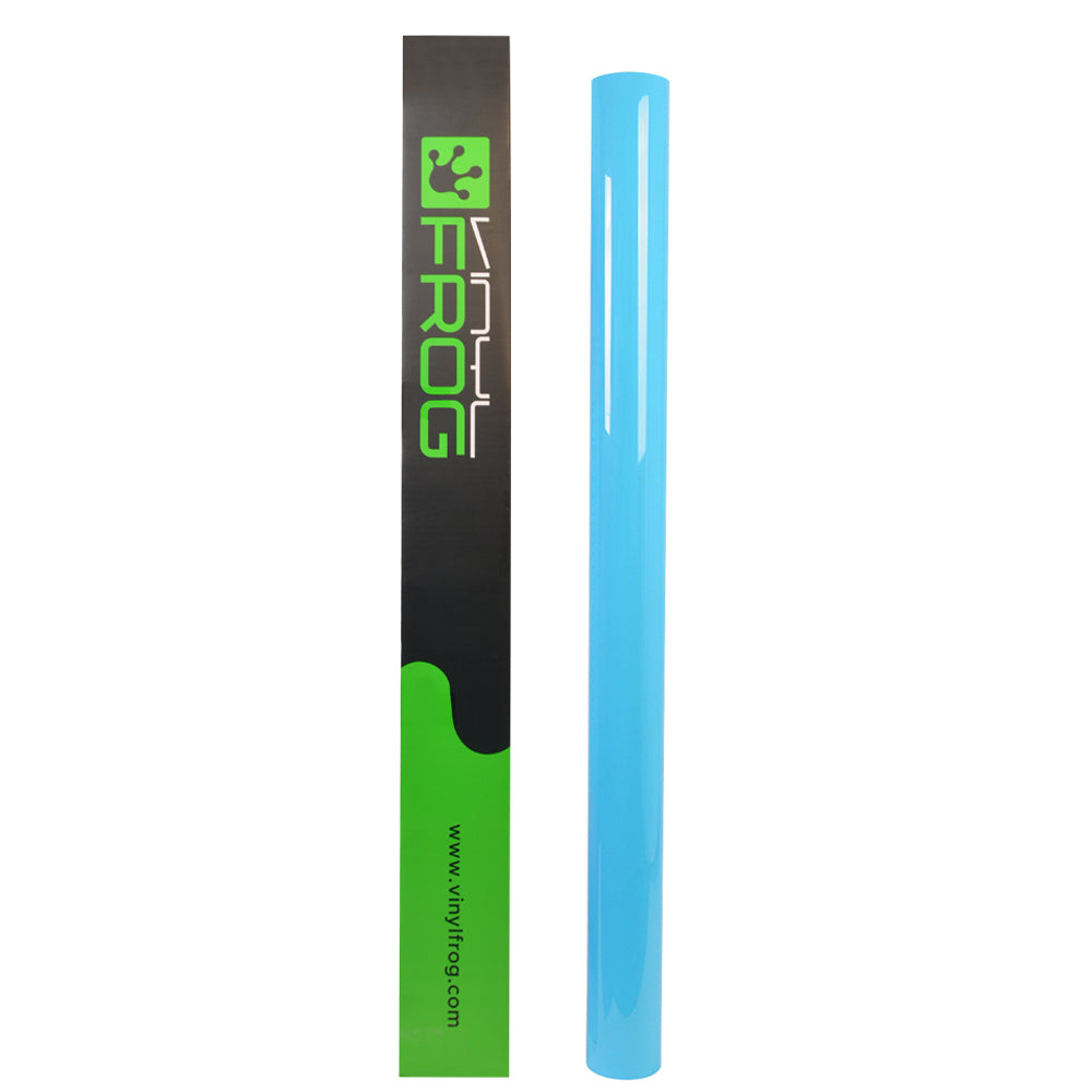 High Glossy Sky Blue Vinyl Wrap - Image 8