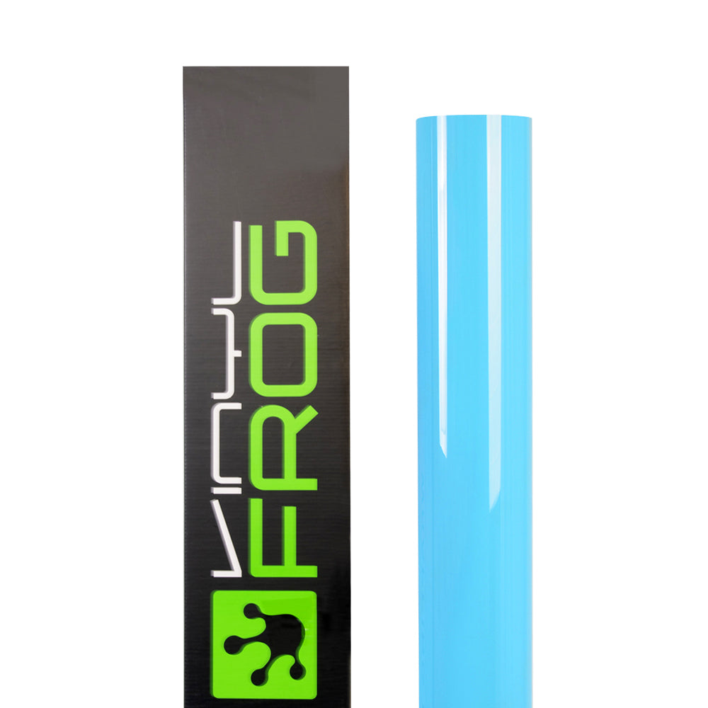 High Glossy Sky Blue Vinyl Wrap - Image 9