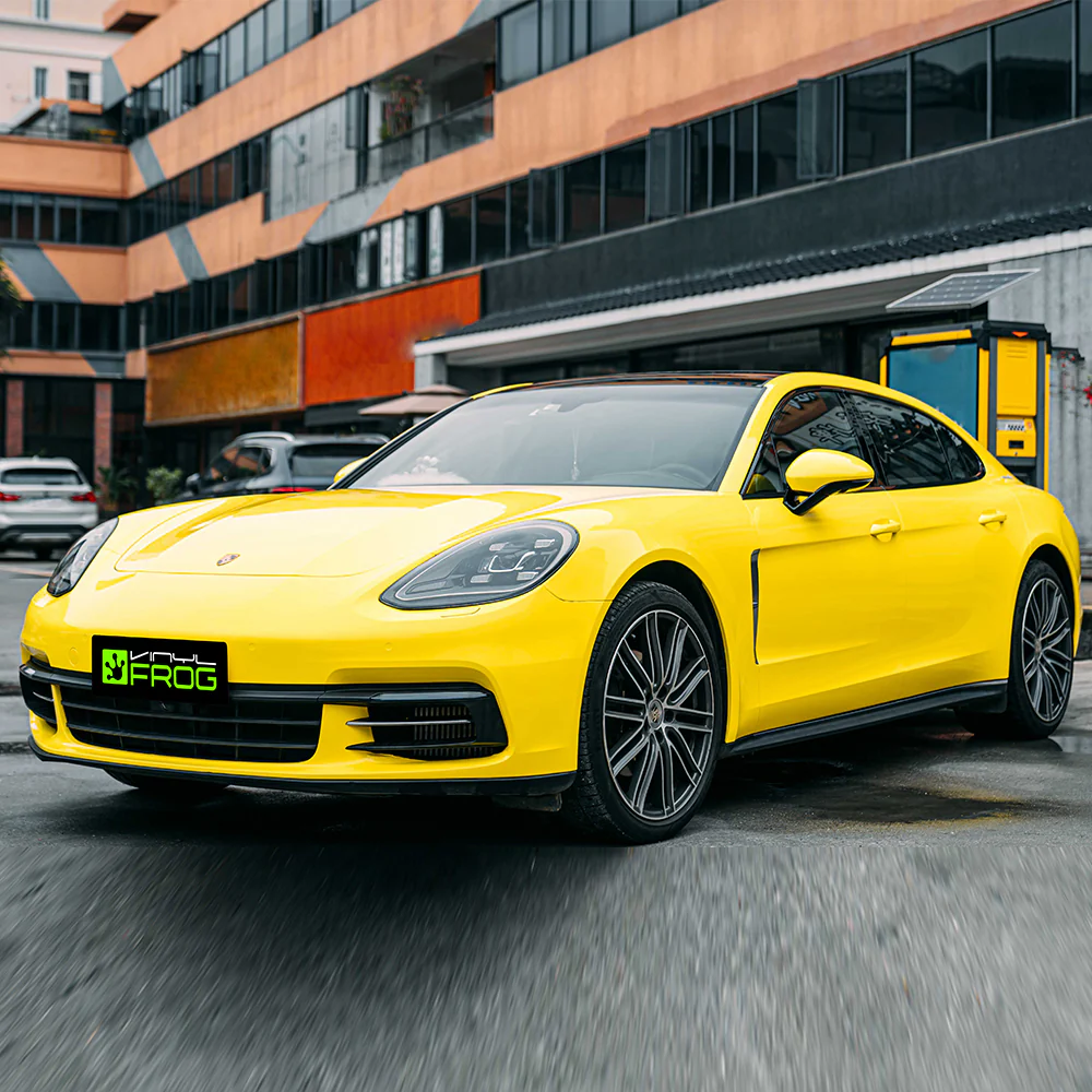 High Glossy Yellow Vinyl wrap - Image 4