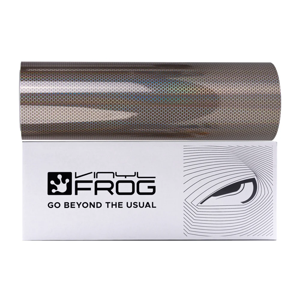 Light Black Holographic Honeycomb Headlight Film With Air Channel Paper Liner - Image 13