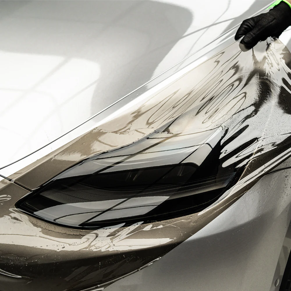 Gloss Light Black Headlight Tint Film