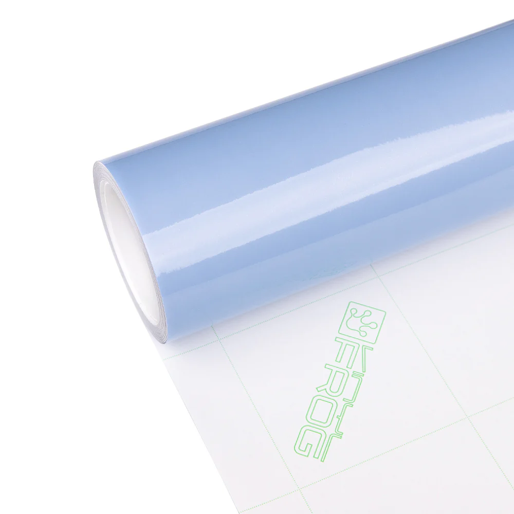 Light Blue Headlight Film With Air Channel Paper Liner - Image 15