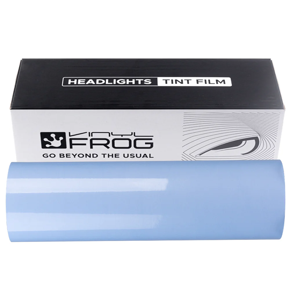 Light Blue Headlight Film With Air Channel Paper Liner - Image 17