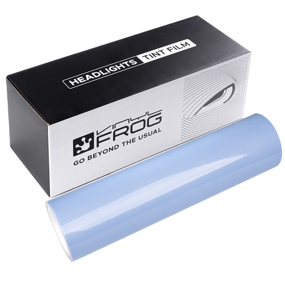 Light Blue Headlight Film With Air Channel Paper Liner - Image 21