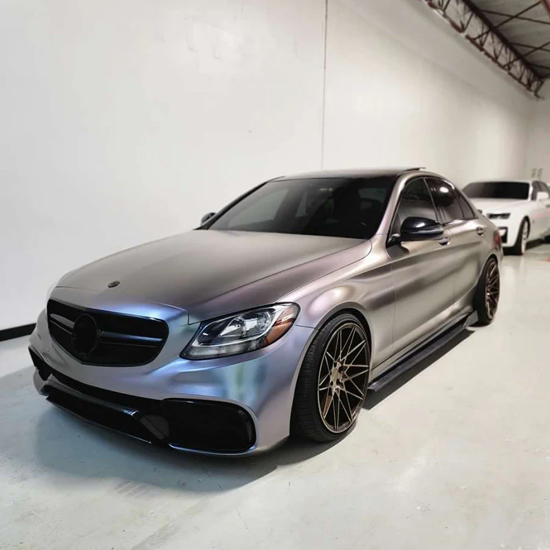 Matte Gunmetal Purple Vinyl Wrap - Image 2