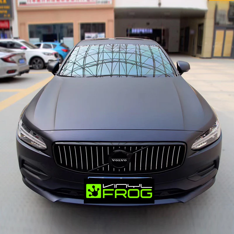 Matte Metallic Black Blue Vinyl Wrap - Image 6
