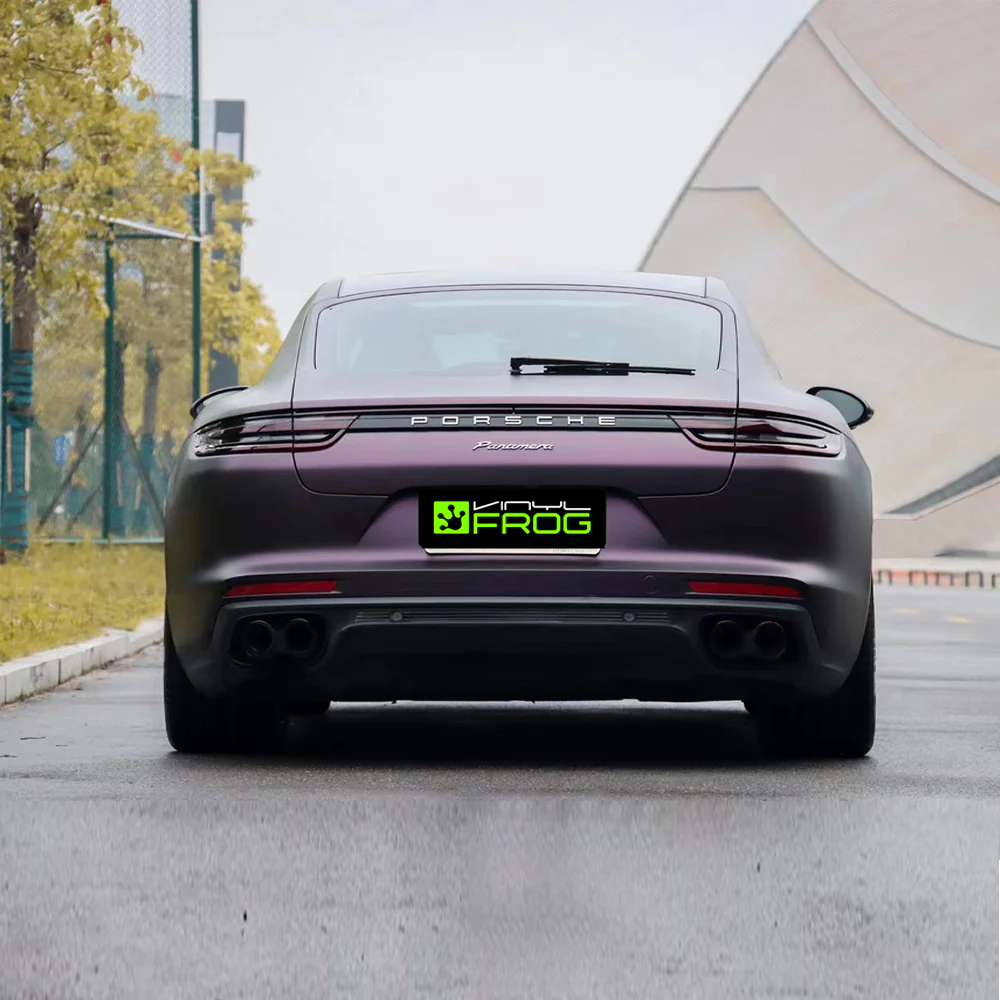 Matte Metallic Black Purple Vinyl Wrap - Image 4