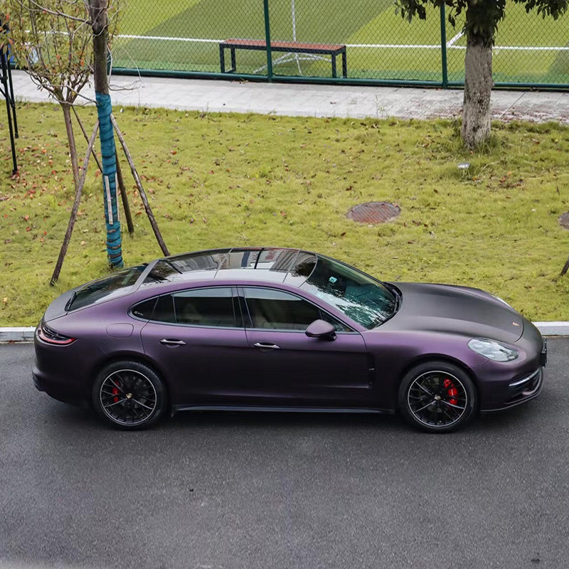 Matte Metallic Black Purple Vinyl Wrap - Image 5