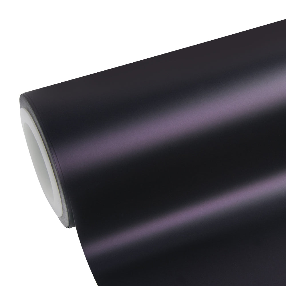 Matte Metallic Black Purple Vinyl Wrap - Image 8