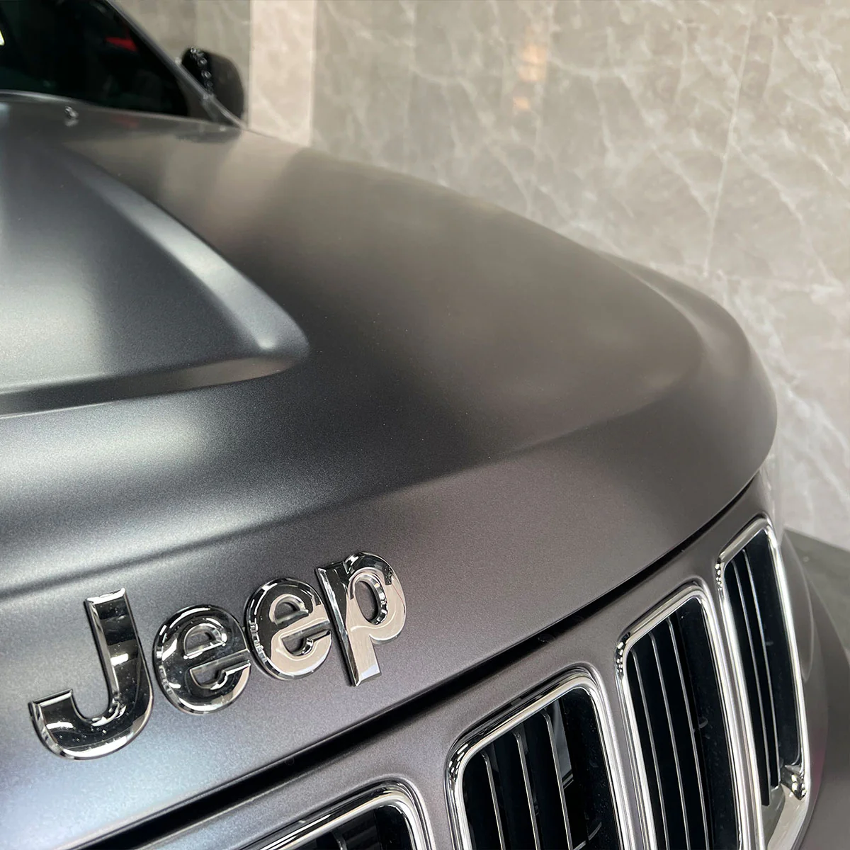 Matte Metallic Dark Gray Vinyl Wrap - Image 2