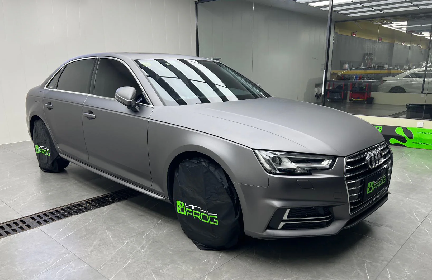 Matte Metallic Gray Vinyl Wrap - Image 2