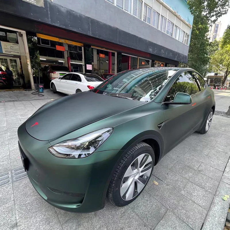 Matte Metallic Hunter Green Vinyl Wrap - Image 4