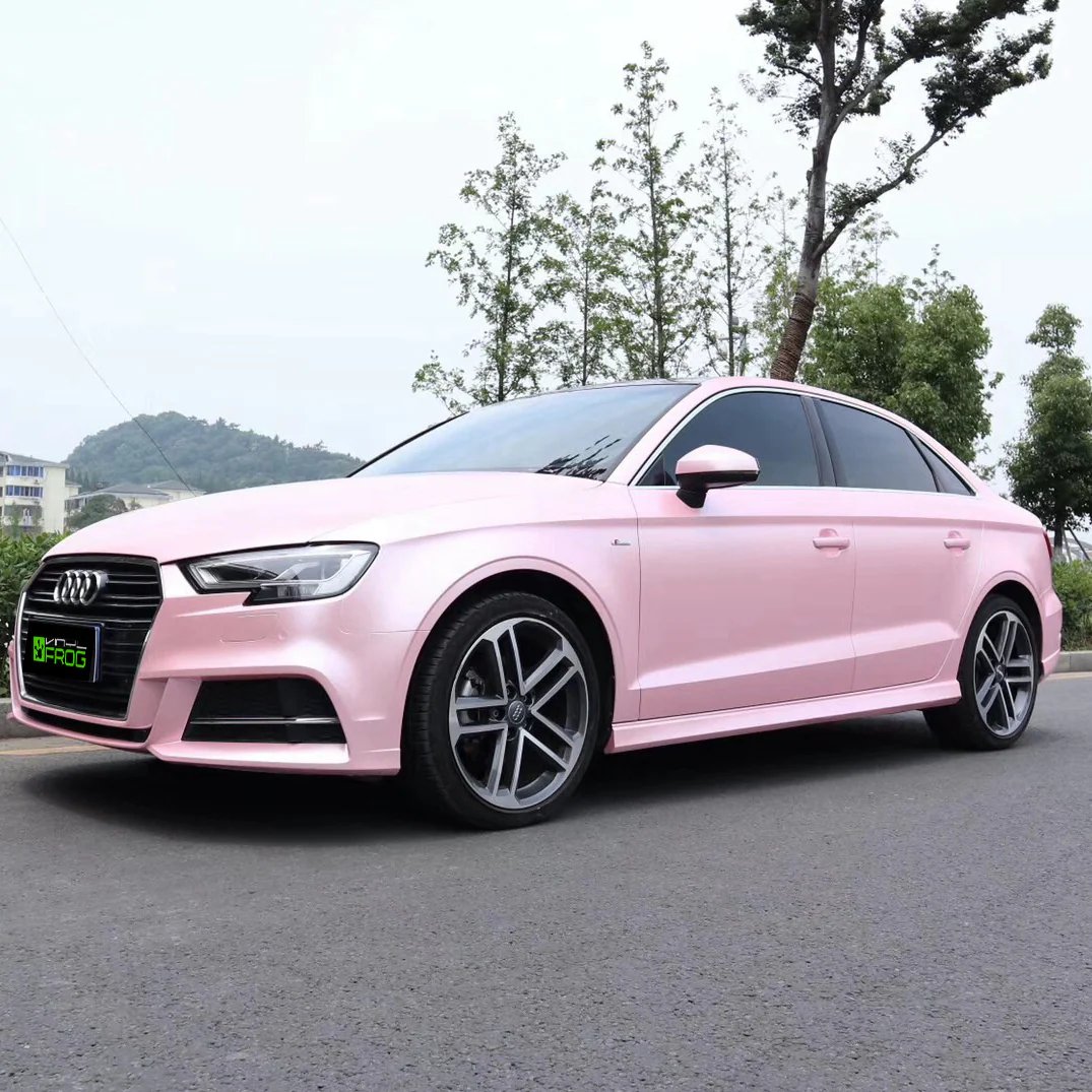 Matte Metallic Pearl Baby Pink Vinyl Wrap - Image 3