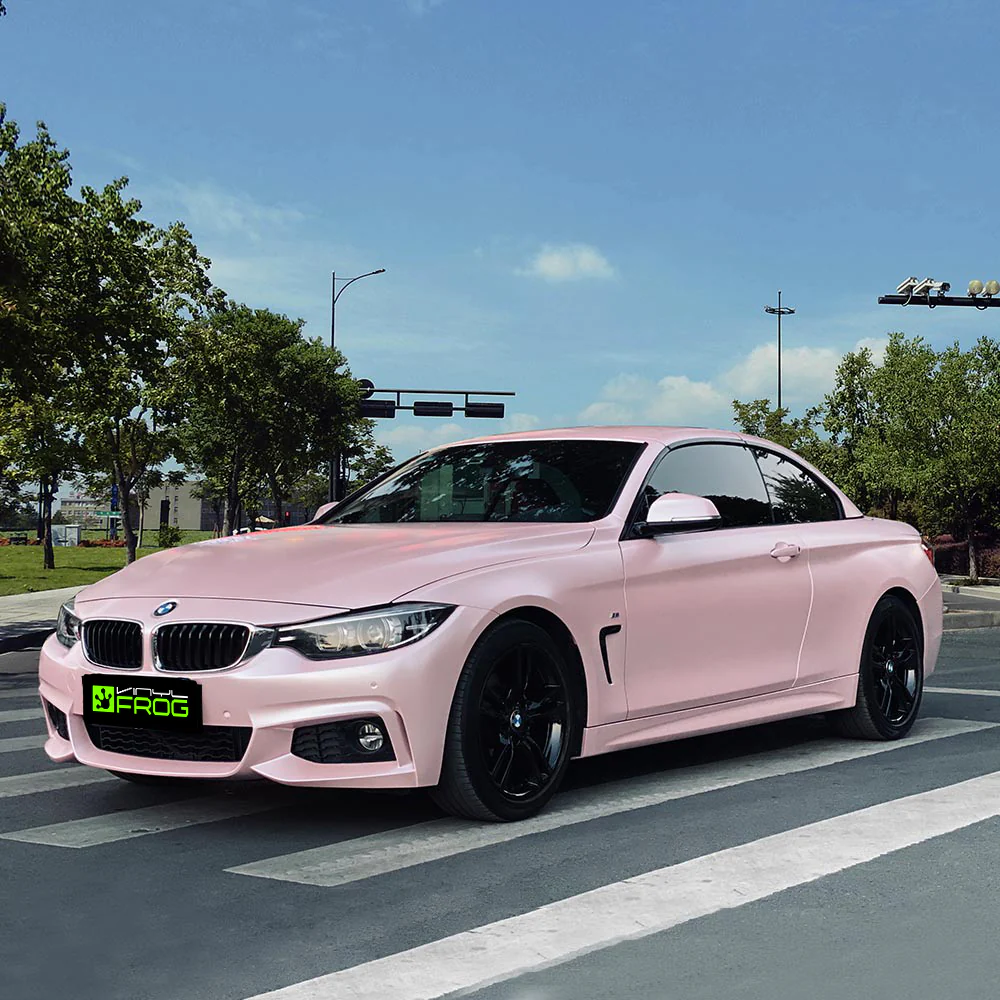 Matte Metallic Pearl Baby Pink Vinyl Wrap - Image 4