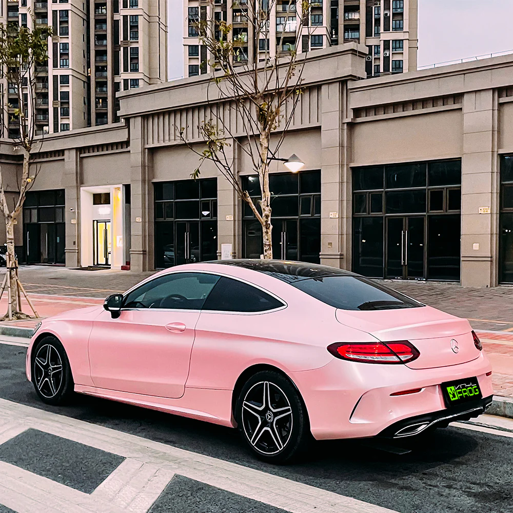 Matte Metallic Pearl Baby Pink Vinyl Wrap - Image 6