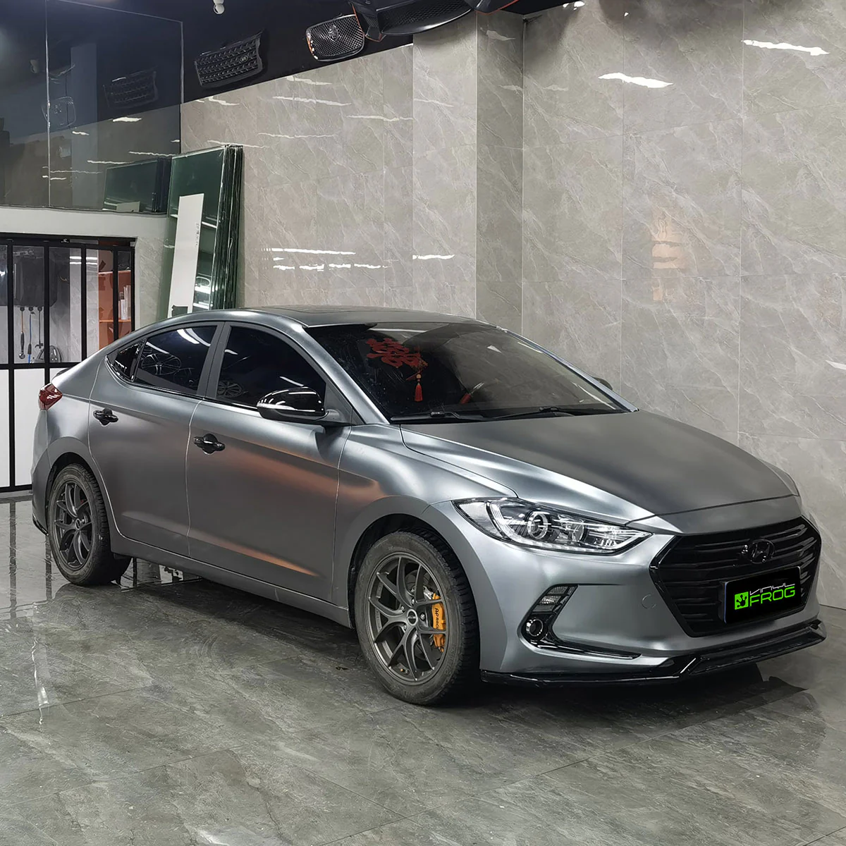 Matte Metallic Titanium Gray Vinyl Wrap - Image 3