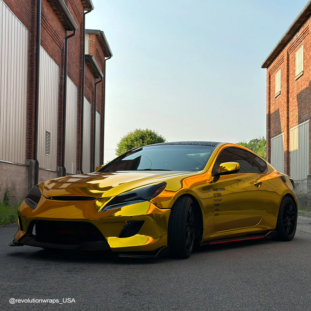 Mirror Chrome Gold Vinyl Wrap - Image 4