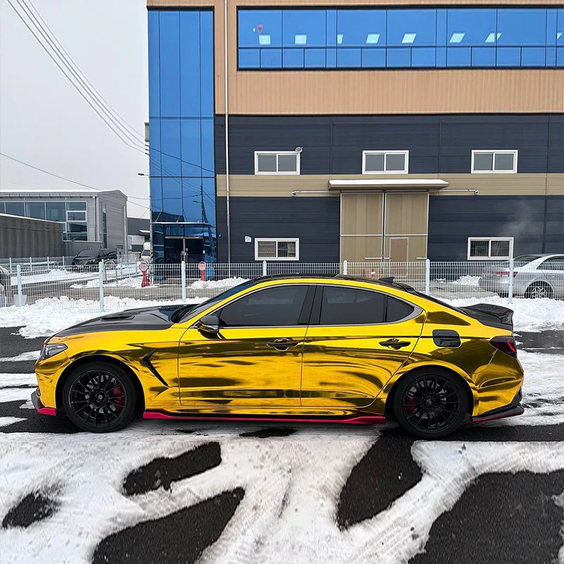 Mirror Chrome Gold Vinyl Wrap - Image 5